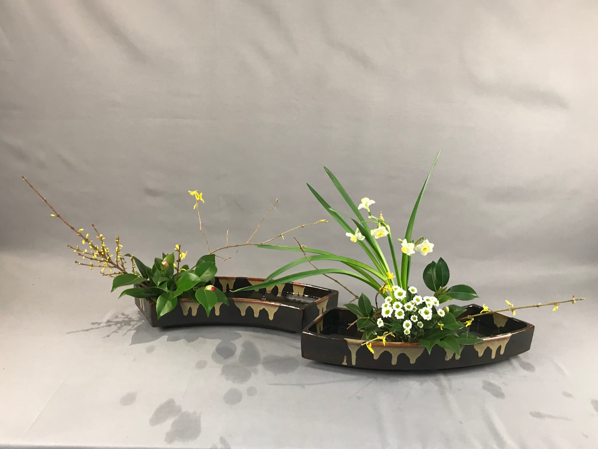 Arrangement Rimpa Cho printemps style Ohara